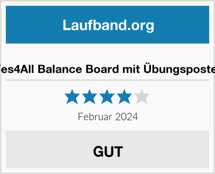  Yes4All Balance Board mit Übungsposter Test