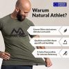  Natural Athlet Slim-Fit Fitness Shirt für Herren